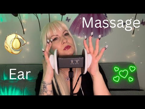 ASMR ❤️ Ear Massage and Mouth Sounds, You'll Fall Asleep in 5 Min