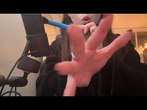 ASMR with a new mic (mic brushing, hand movements, mini haul)