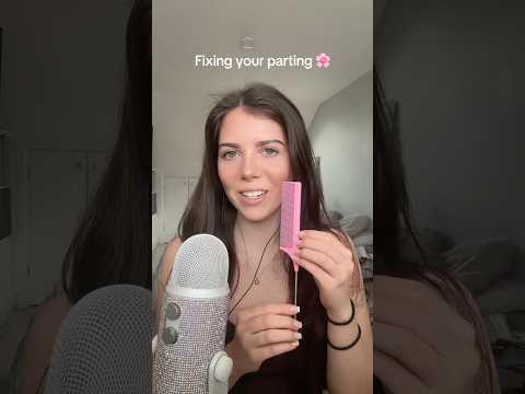 Fixing your parting 💕 #asmr #relax #visualtingle #asmrtriggers #tingles #relaxationtechnique #sleep