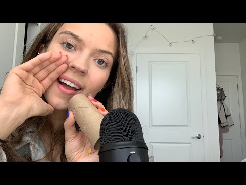 ASMR| UNIQUE MOUTH SOUNDS THROUGH PAPER TUBE