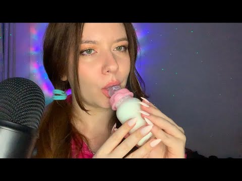 ASMR | Baby Bottle 🍼 Drinking Milk 🥛🤍 Tingly Sounds