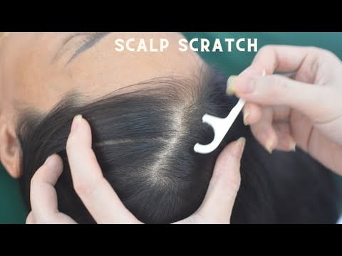 ASMR Head Scratching Real Person, Hair Parting With Hair Sounds For Relaxation