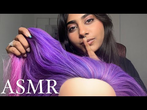 ASMR Tapping and Scratching Scalp Massage with Hair Play (No Talking)
