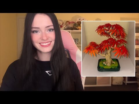ASMR building a lego japanese maple tree 🍁 (w/ voiceover)