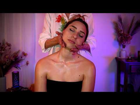 ASMR Pulizia ENERGETICA con Risveglio Chakra MASSAGGIO COLLO SPALLE e SCHIENA su persona reale
