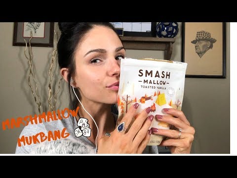 ASMR- MUKBANG. EATING MARSHMALLOWS