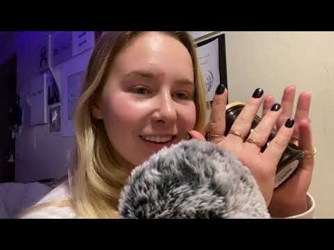 ASMR | CRACKLING CANDLE ~ FLUFFY MIC SCRATCHING ~ REPEATING TRIGGER WORDS