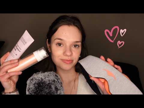 ASMR pampering you to sleep | roleplay, head massage, skincare
