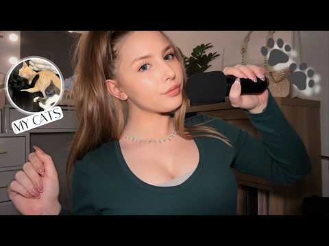 ASMR Whisper Ramble.✦ ݁˖🖤  (talking about my five cats) 