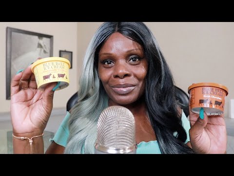 Blue Bell Chocolate & Vanilla Ice Cream Cups ASMR Eating Sounds