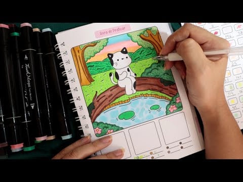 ASMR Colorindo / Finalizando Pintura (parte final) 🎨