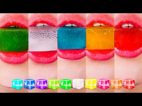 asmr COLORFUL ICE MUKBANG 얼음 먹방 eating sounds