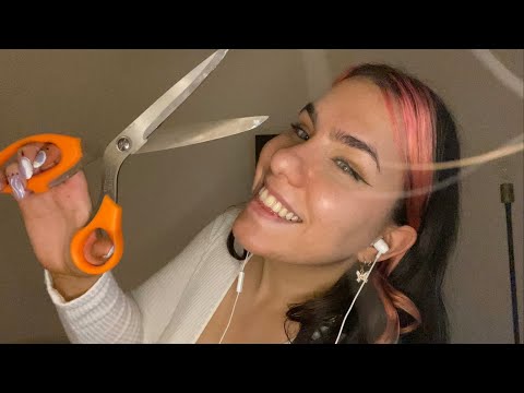 CHAOTIC ASMR HAIRCUT (big chop)