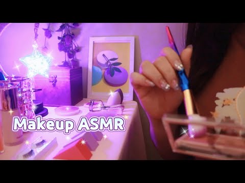 ASMR Doing Your Cool Tone Makeup💜 (Roleplay, Soft spoken)