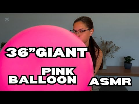 👉 36” Giant Pink Balloon 😍 Tight Stretching & Creaking | ASMR