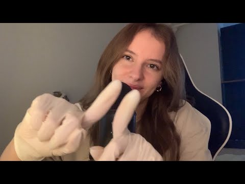 ASMR cranial nerve exam 🩺😷(TW: lights; latex gloves sounds)