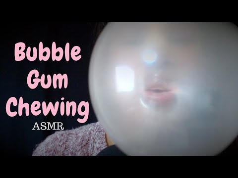 [ASMR] Bubble Gum Chewing ~ Mouth Sounds || Blowing/Popping Bubbles || No Talking