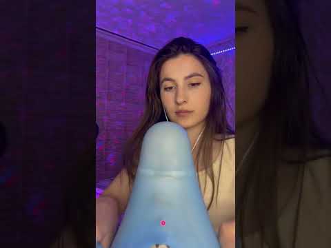 Asmr slime on microphone