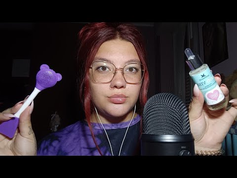 TI FACCIO LA SKINCARE (Mouth Sounds, Visual Triggers) 😴💜 | ASMR ITA