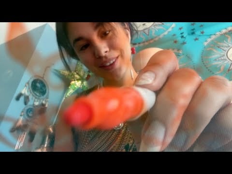 ASMR scribbling on your face (personal attention and layered sounds)