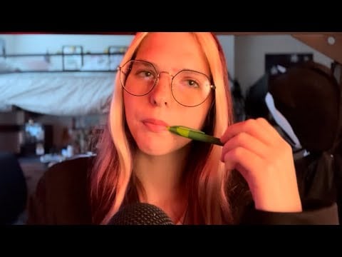 ASMR | Pen Noms And Inaudible Whispers | 