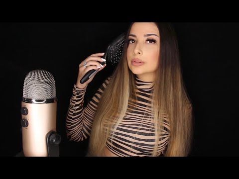 RAHAT UYKU | Soft Ağız Sesleri Eşliğinde Saç Tarama | Relaxing Hair Brushing | TÜRKÇE ASMR