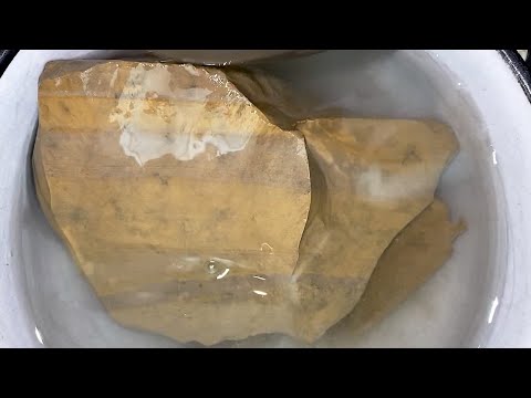 Уральская, которая не колется в воде💥Чистка и колка Уральской/Ural clay/ASMR SOUNDS