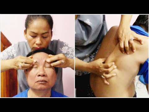 Relaxing Head and Back Massage by Mother to Father | ASMR Intense