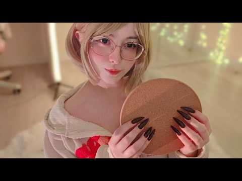 ASMR ♡ Wooden Triggers ♡ Long Nails Tapping 💅