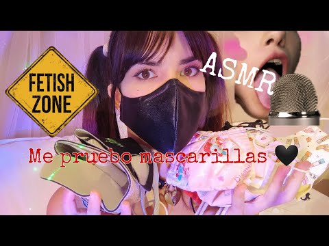 ASMR 5# Probando mis mascarillas, cubrebocas con muchos susurros.