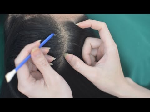 ASMR Real Person Hair Parting, Head Scratching, Hair Sounds For Relaxation