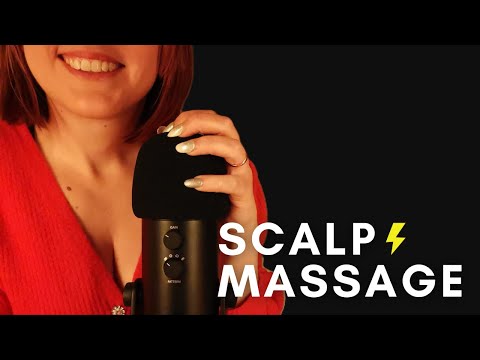ASMR - RELAXING scalp MASSAGE | slow and fast mic scratching | soft spoken for intense tingles