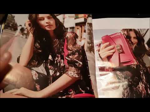 Asmr - Glamour Magazine  - Whispering & Page Turning / Flipping / Tracing - #asmr