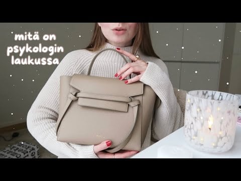 ASMR suomi | Mitä on mun laukussa 💄 (psykologi edition) - What's in my bag (therapist edition)