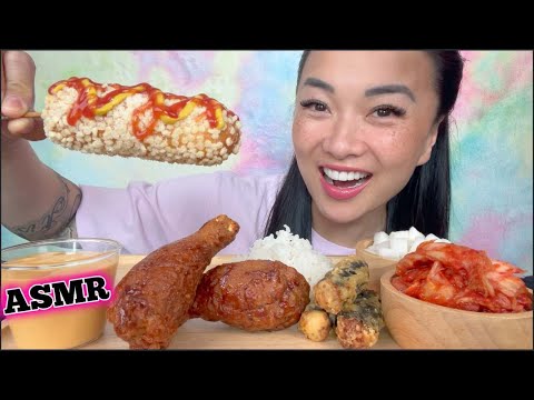 ASMR BONCON FRIED CHICKEN + CORNDO (EATING SOUNDS) NO TALKING | SAS-ASMR