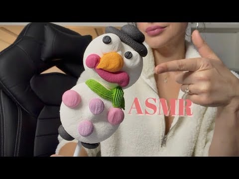ASMR| Eating MARSHMALLOW Snowman ☃️ (filming with my new iphone 17 pro max)✨
