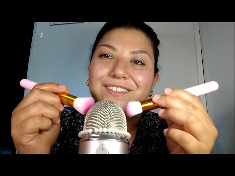 ASMR Te Acaricio la Carita con Brochas l brushing sounds 💤💕