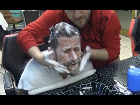 ASMR MASSAGE : SHAMPOO MASSAGE : head , arm , back , face massage : kafa ,sırt,kol,yüz masaj'ı