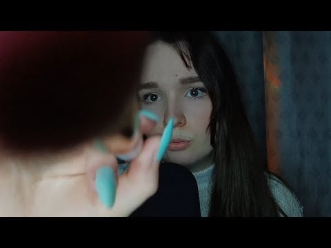 Asmr pincéis super macios no seu rosto (pincéis na tela) durma rápido e relaxe 🌧