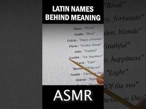 What Your Name Really Means… In Latin | ASMR