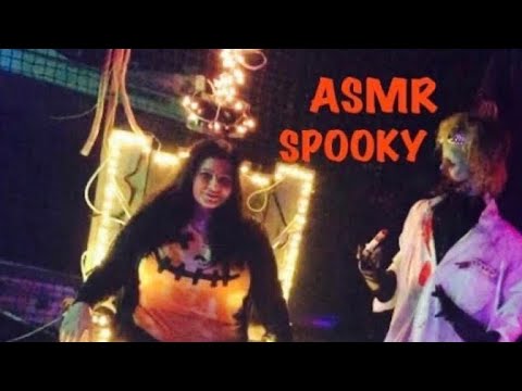 ASMR SPOOKY HALLOWEEN Drive thru and walk thru- a lot of spooky inflatables.