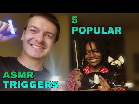[ASMR] 5 Popular ASMR Triggers | Hand Movements, Light Triggers, Tapping
