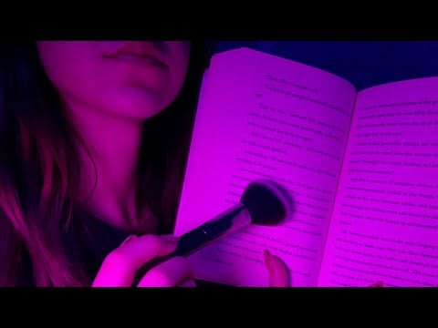 [ASMR - Whisper] Book brushing, tapping, reading 📖 📚
