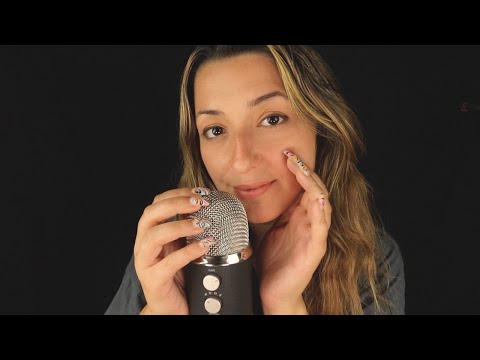 ASMR ✨VERY UP CLOSE WHISPERING ✨ Trigger Words ✨ Gentle Mic Scratching rubbing