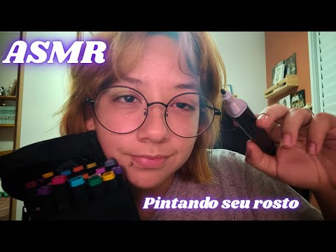 Artista good vibes faz uma OBRA de ARTE no seu rosto - ASMR *caótico*