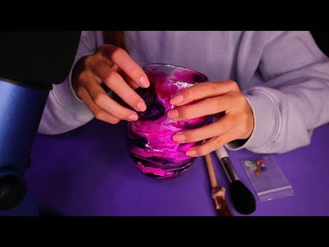 ASMR / First Time Trying ASMR Without Talking (liquid sounds, crinkling, tapping)