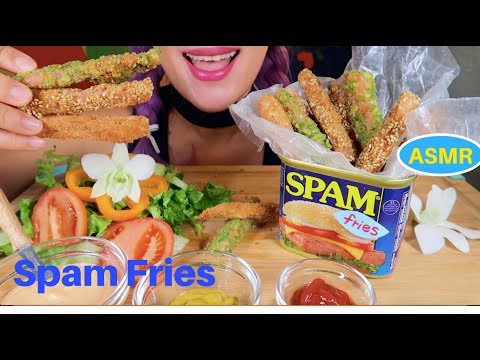 ASMR SPAM FRIES. Crunchy EATING SOUND | 바삭바삭 스팸튀김 먹방 CURIE. ASMR