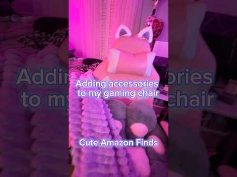 Adding Accessories to My Gaming Chair! ✨ Cute Amazon Finds #gamingchair #amazonfinds #gamingsetup