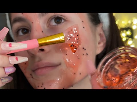 Asmr skin care in 1 minute❤️