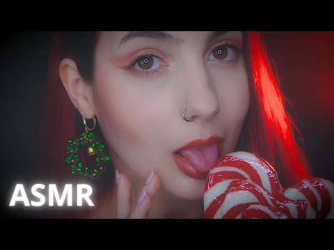 ASMR 🎄Lollipop, Mouth Sounds, Spoolie Nibbling and more 🎄